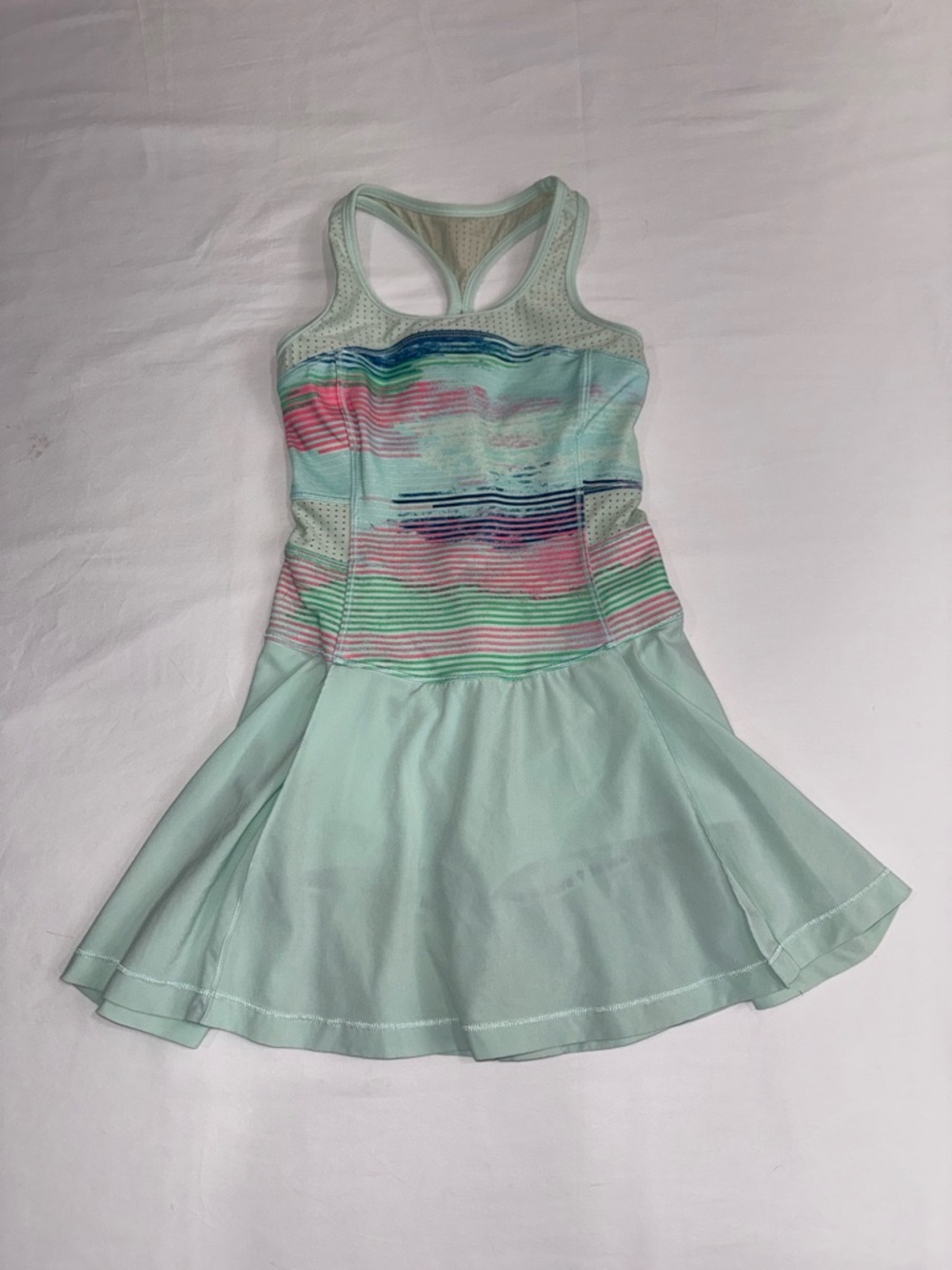 Ivivva Girls Athletic Romper Dress Size 7 Mint Green Tennis Activewear
